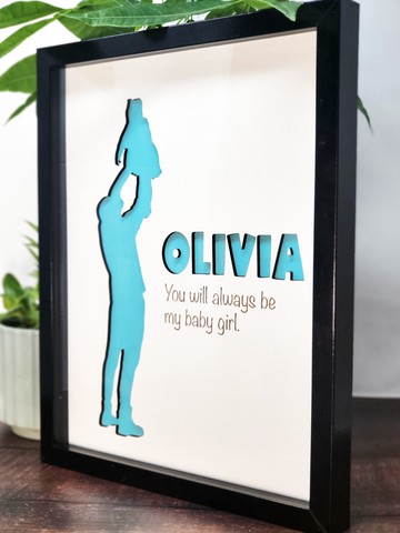 Parents & Child Shadow Box